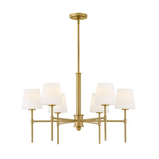 Saunders 6-Light Chandelier in Lacquered Brass