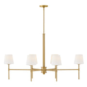 Saunders 6-Light Linear Chandelier in Lacquered Brass