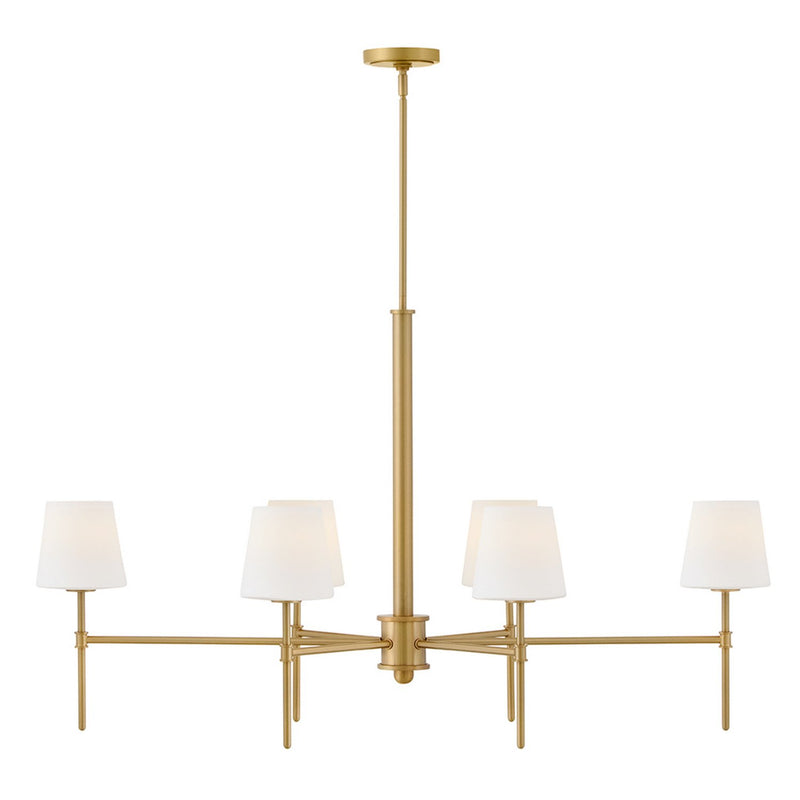 Saunders 6-Light Linear Chandelier in Lacquered Brass