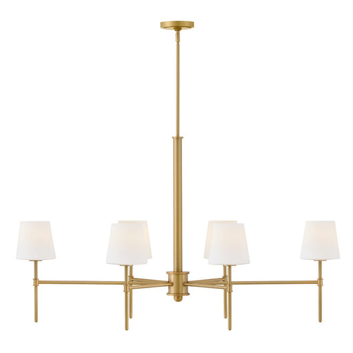 Saunders 6-Light Linear Chandelier in Lacquered Brass