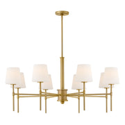 Saunders 8-Light Chandelier in Lacquered Brass