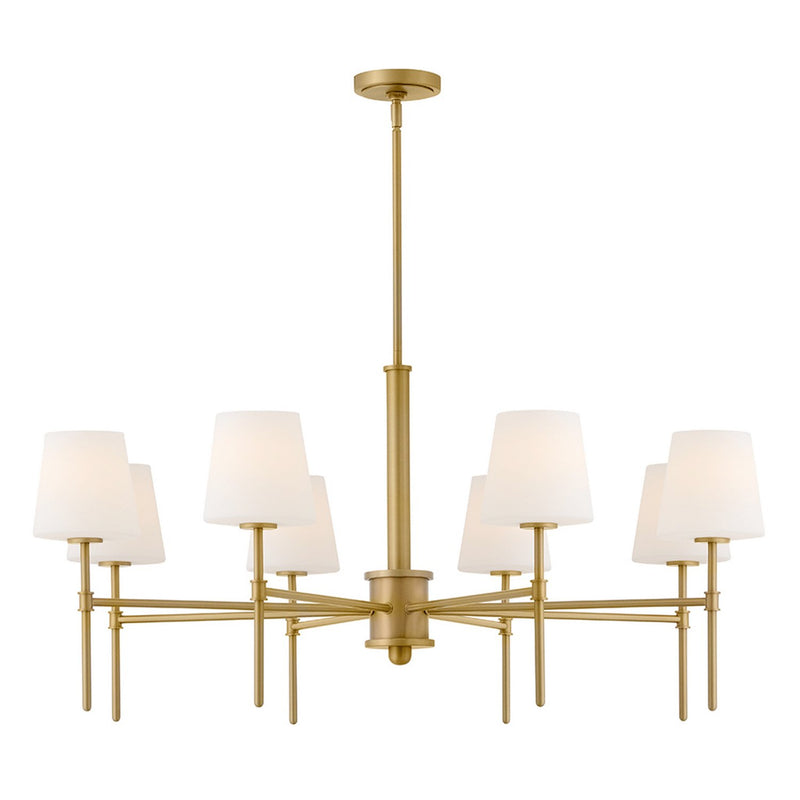 Saunders 8-Light Chandelier in Lacquered Brass