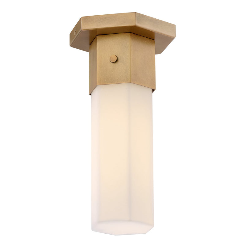 Facet Flush Mount in Heritage Brass