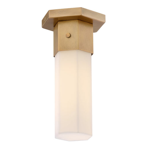 Facet Flush Mount in Heritage Brass