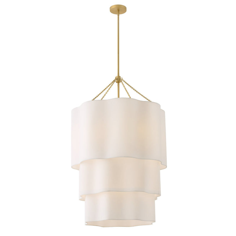 Gwen 9-Light Pendant in Lacquered Brass
