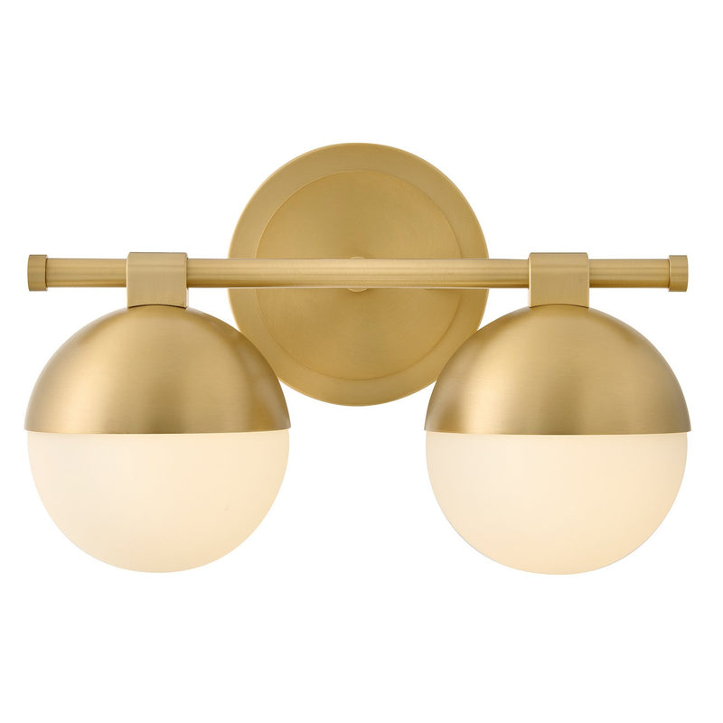 Bowie 2-Light Bath Vanity Light in Lacquered Brass