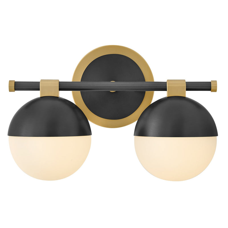 Bowie 2-Light Bath Vanity Light in Lacquered Brass