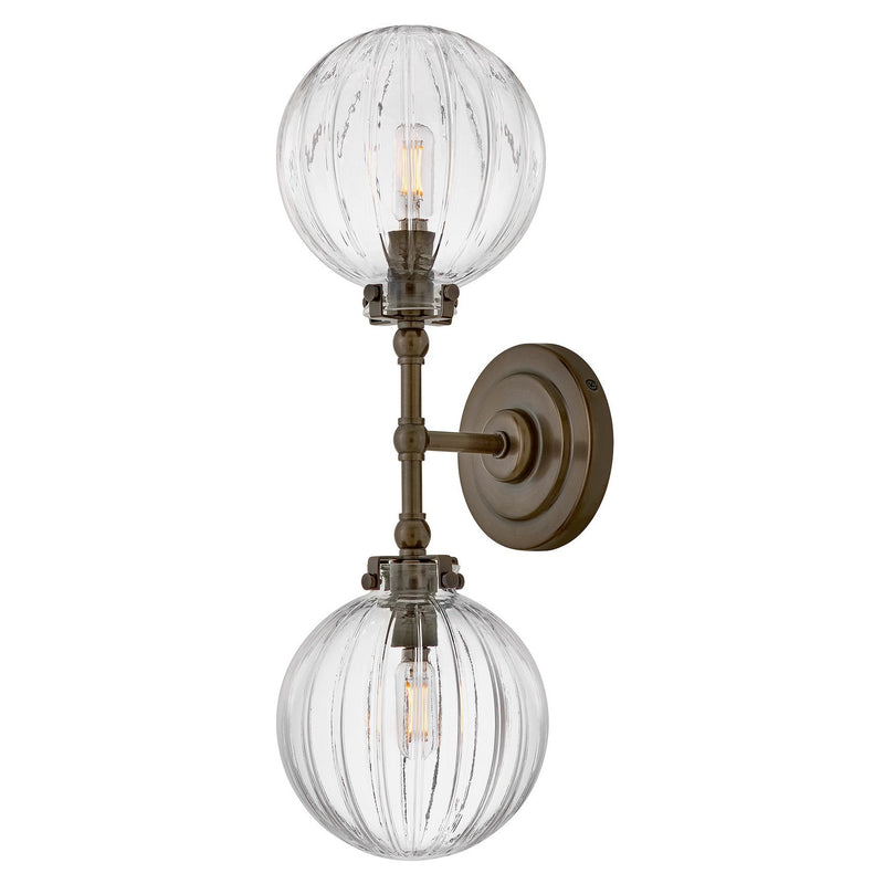 Helene 2-Light Bath Sconce in Heritage Bronze
