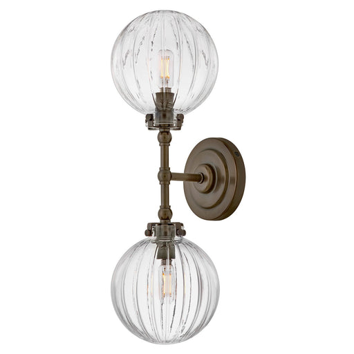Helene 2-Light Bath Sconce in Heritage Bronze