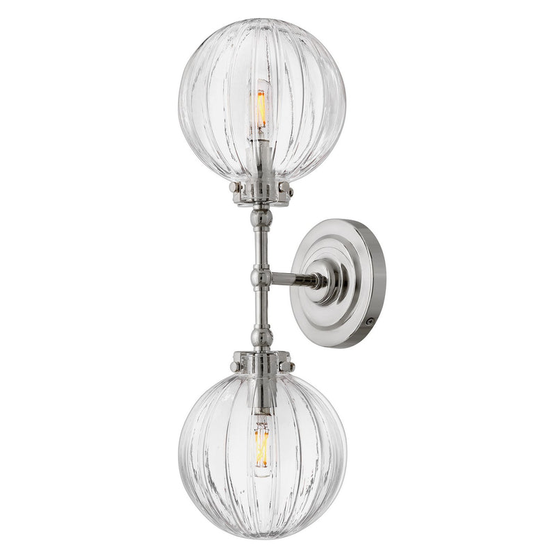 Helene 2-Light Bath Sconce in Polished Nickel