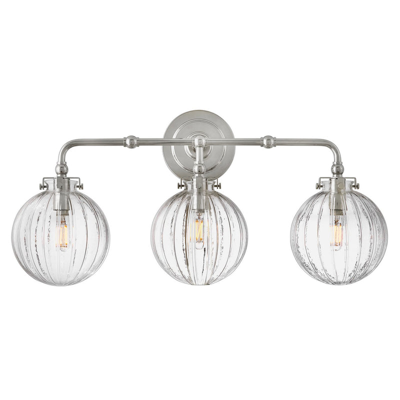 Helene 3-Light Bath Vanity Light in Polished Nickel