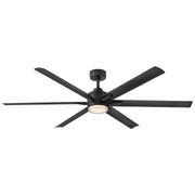 Valor 66" Outdoor Smart Ceiling Fan with Light in Matte Black
