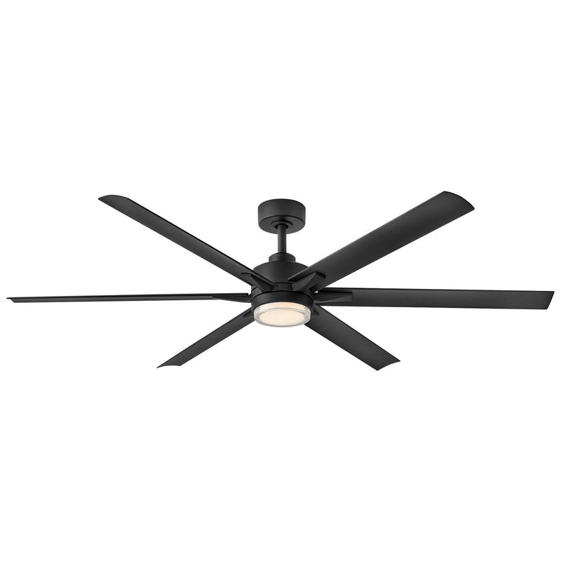 Valor 66" Outdoor Smart Ceiling Fan with Light in Matte Black