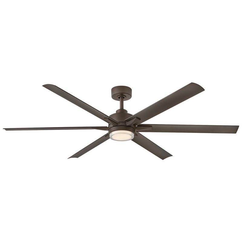 Valor 66" Outdoor Smart Ceiling Fan with Light in Metallic Matte Bronze