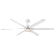 Valor 66" Outdoor Smart Ceiling Fan with Light in Matte White