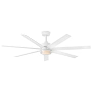 Current 56" Outdoor Smart Ceiling Fan with Light in Matte White
