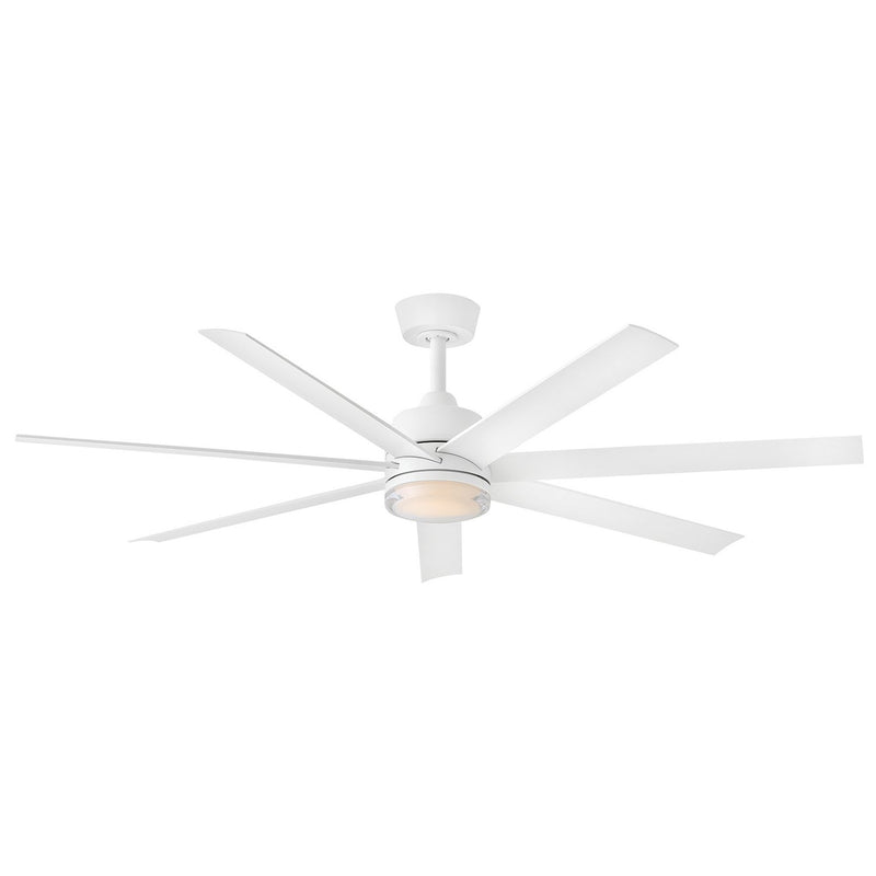 Current 56" Outdoor Smart Ceiling Fan with Light in Matte White
