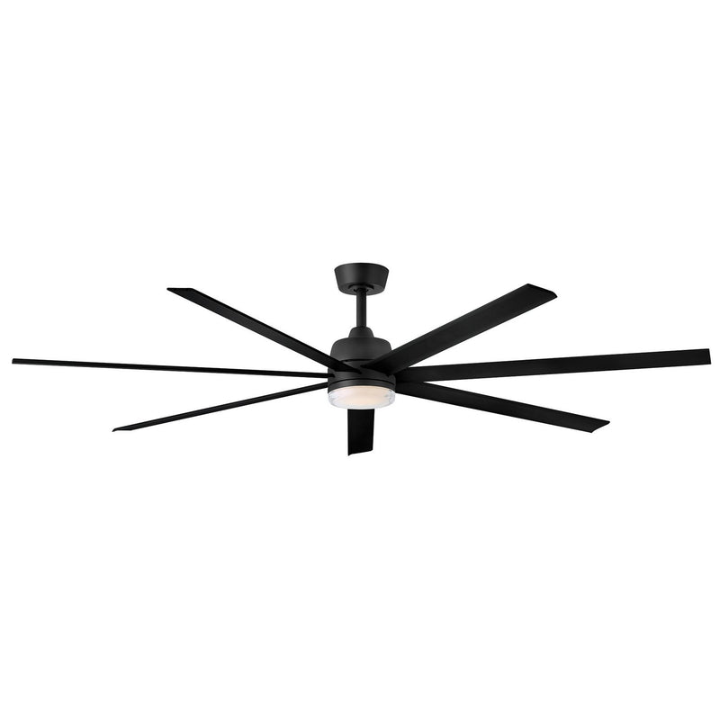 Current 72" Outdoor Smart Ceiling Fan with Light in Matte Black