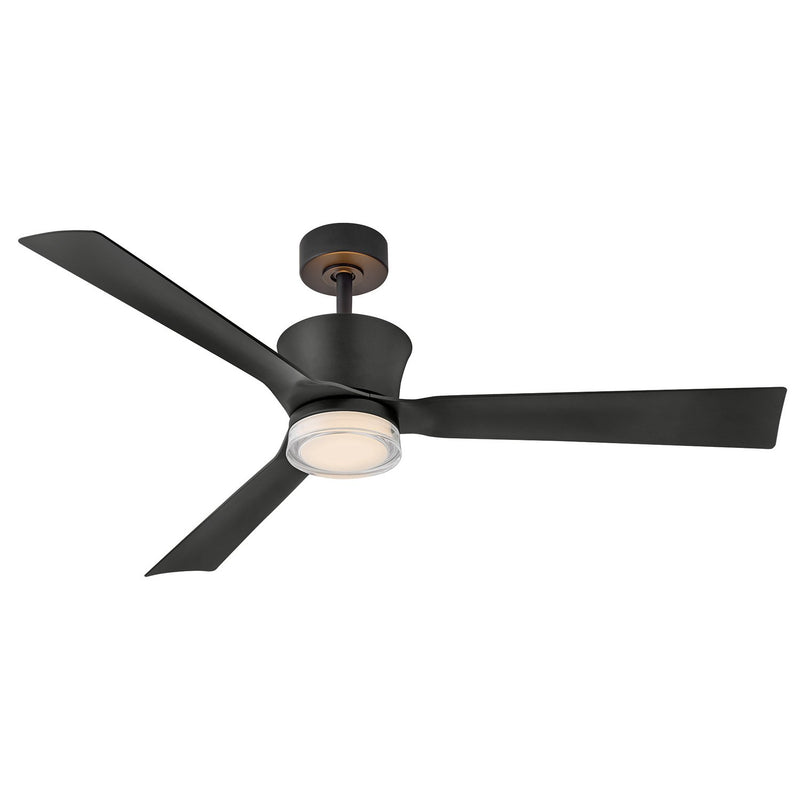 Vosh 56" Outdoor Smart Ceiling Fan with Light in Matte Black