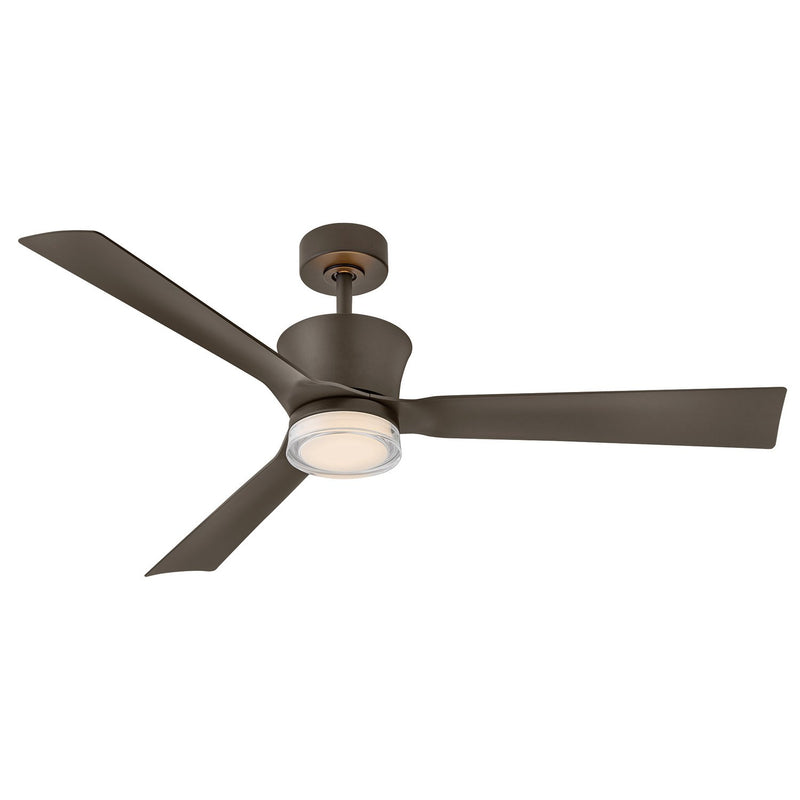 Vosh 56" Outdoor Smart Ceiling Fan with Light in Metallic Matte Bronze