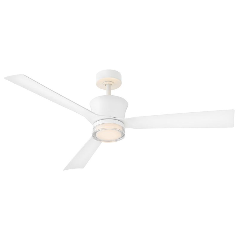 Vosh 56" Outdoor Smart Ceiling Fan with Light in Matte White