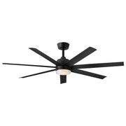 Current 56" Outdoor Smart Ceiling Fan with Light in Matte Black