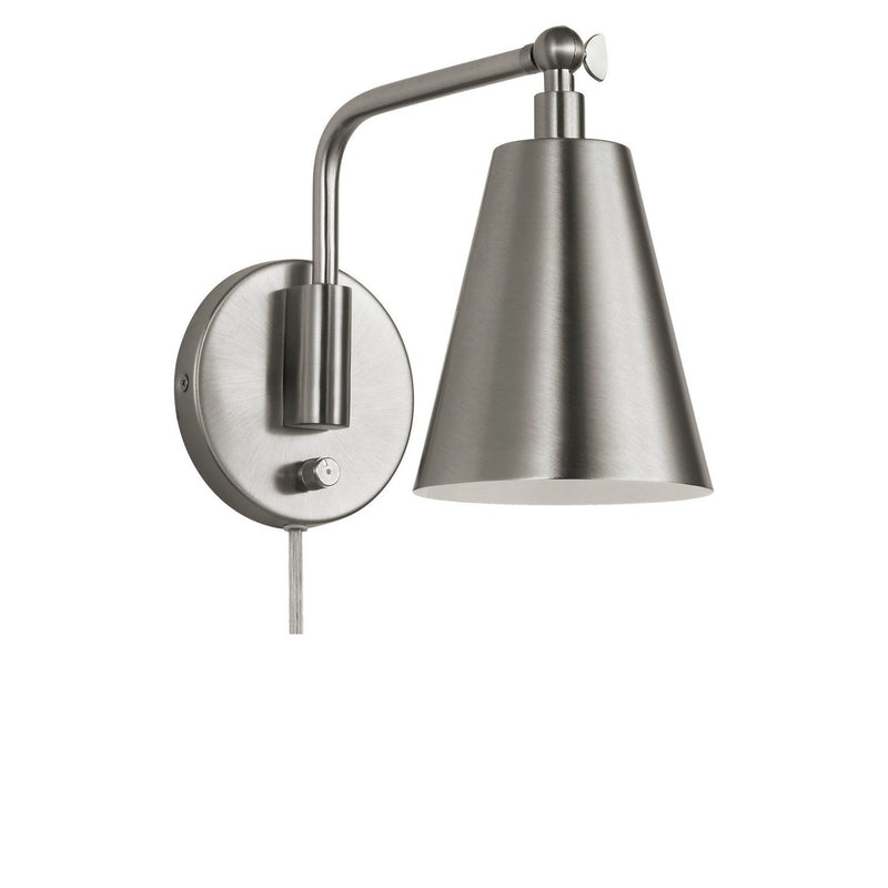 Drae Swing Arm Wall Lamp in Brushed Nickel