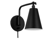 Drae Swing Arm Wall Lamp in Midnight Black