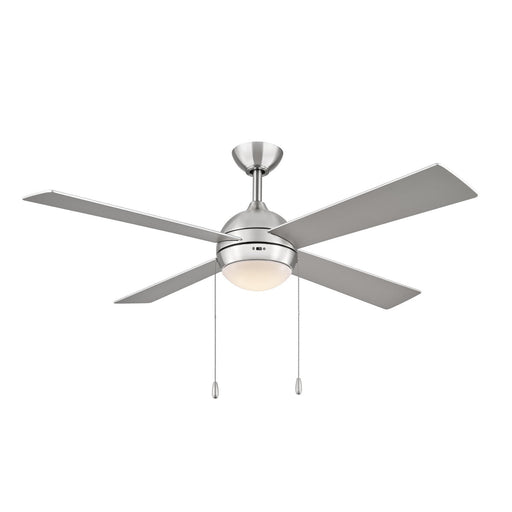Quadd 52" Ceiling Fan with Light in Brushed Nickel