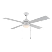 Quadd 52" Ceiling Fan with Light in Matte White