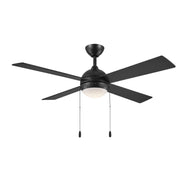 Quadd 52" Ceiling Fan with Light in Matte Black