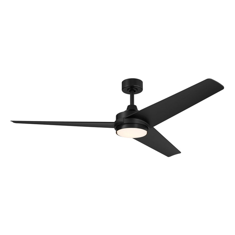 Velto 60" Ceiling Fan with Light in Matte Black