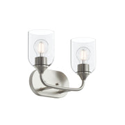 Ilia 2-Light Bath Vanity Light in Brushed Nickel
