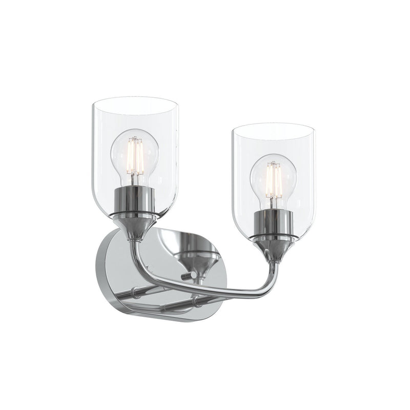 Ilia 2-Light Bath Vanity Light in Polished Chrome
