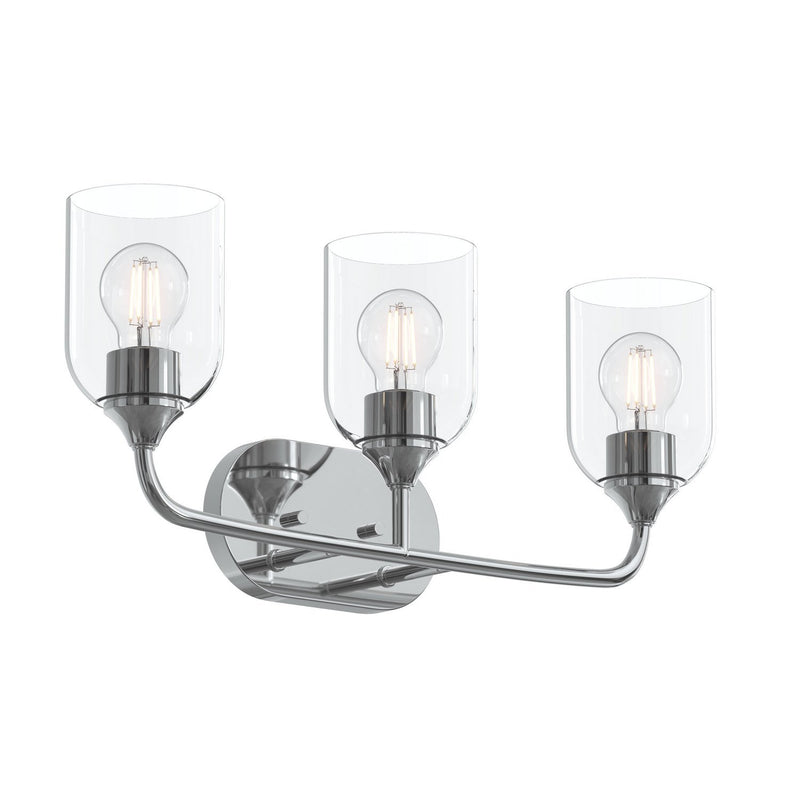 Ilia 3-Light Bath Vanity Light in Polished Chrome