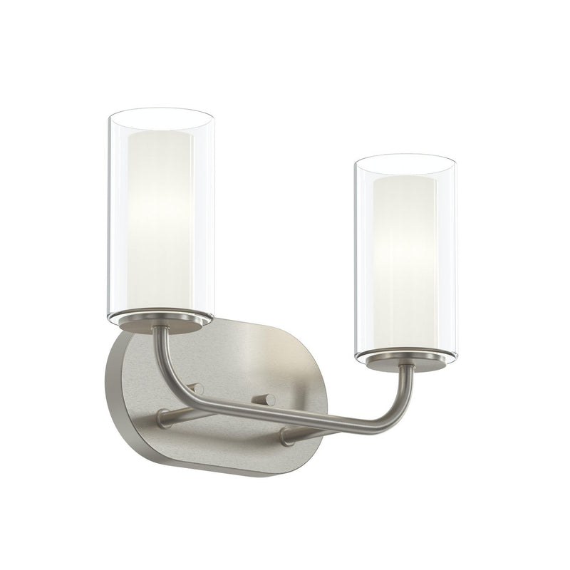 Mack 2-Light Bath Vanity Light in Brushed Nickel