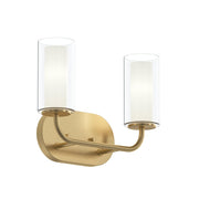 Mack 2-Light Bath Vanity Light in Brushed Gold