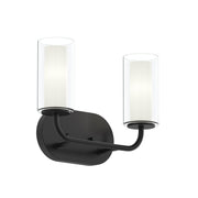 Mack 2-Light Bath Vanity Light in Matte Black