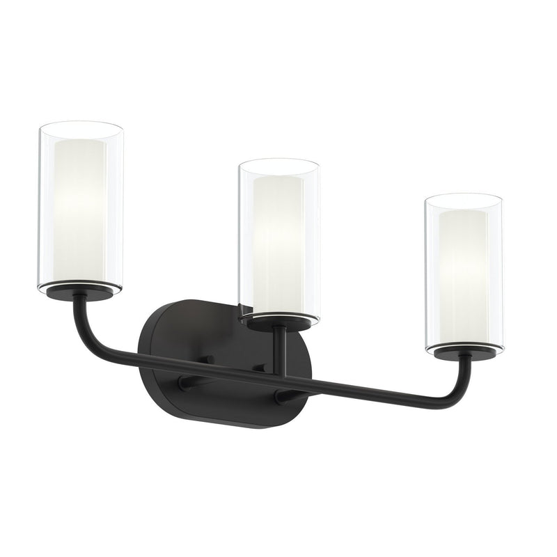 Mack 3-Light Bath Vanity Light in Matte Black