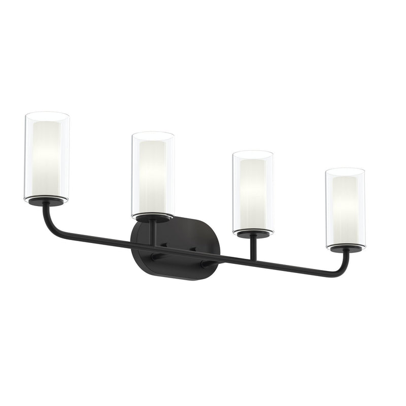 Mack 4-Light Bath Vanity Light in Matte Black