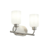 Reines 2-Light Opal Glass Bath Vanity Light in Brushed Nickel