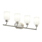 Reines 4-Light Opal Glass Bath Vanity Light in Brushed Nickel