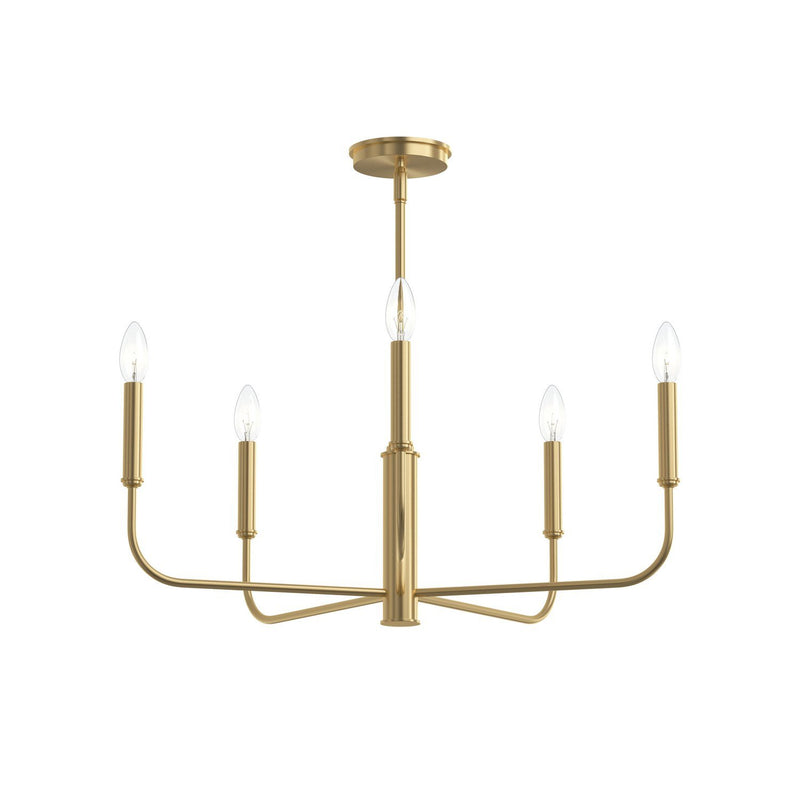 Reines 5-Light Chandelier in Brushed Gold