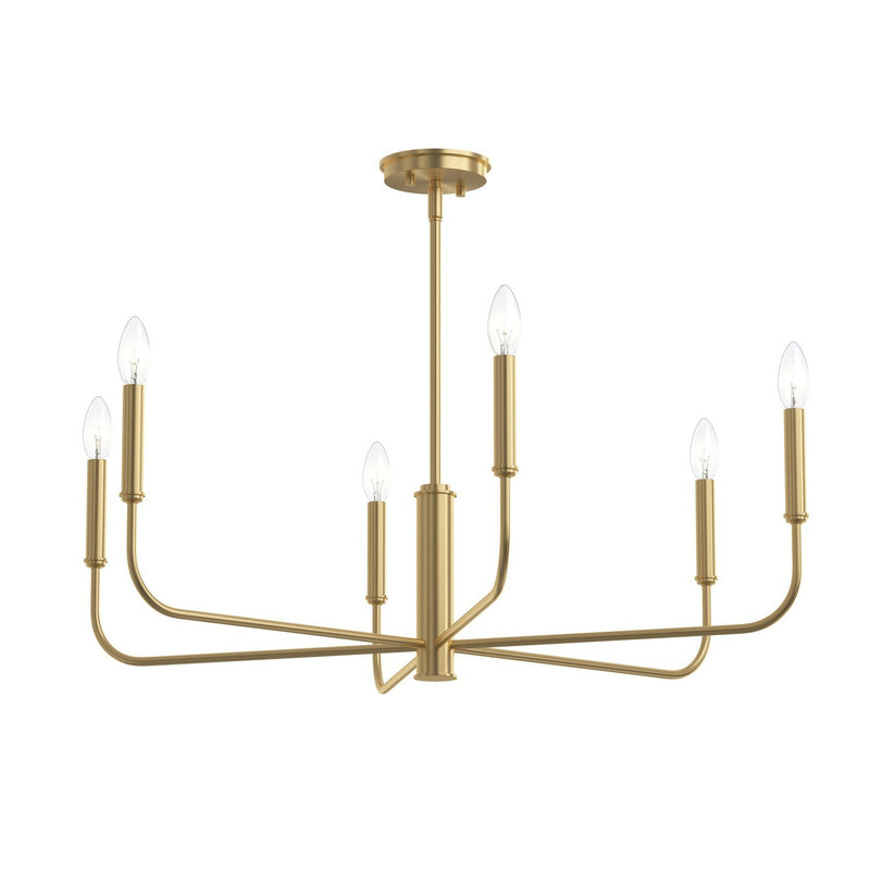 Reines 6-Light Chandelier in Brushed Gold