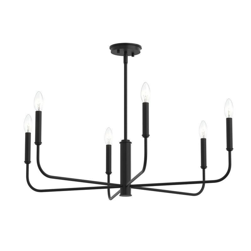Reines 6-Light Chandelier in Matte Black
