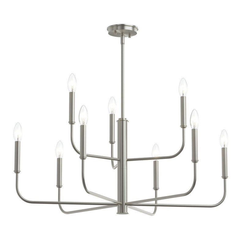 Reines 9-Light Chandelier in Brushed Nickel