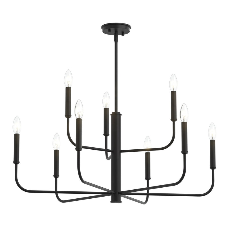 Reines 9-Light Chandelier in Matte Black