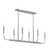 Reines 6-Light Linear Chandelier in Brushed Nickel