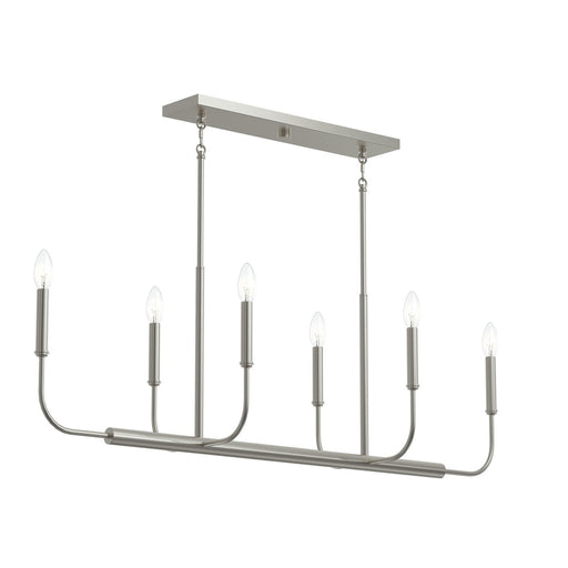 Reines 6-Light Linear Chandelier in Brushed Nickel