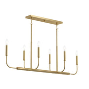 Reines 6-Light Linear Chandelier in Brushed Gold